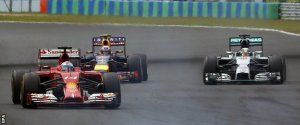 Alonso, Hamilton and Ricciardo battled for victory in the closing laps