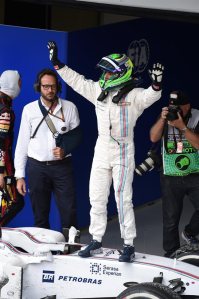 Massa was clearly delighted with his podium finish